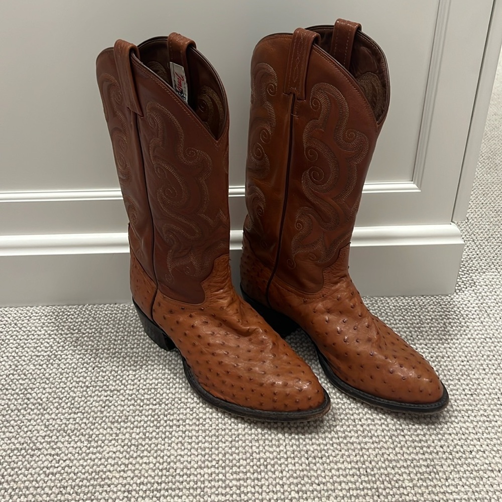 Tony Lama Western ostrich boots